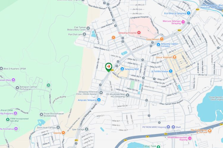 Map - Free Standing Billboard at Selayang Mall, Batu Caves, Selangor (towards Lebuhraya Selayang Kepong)