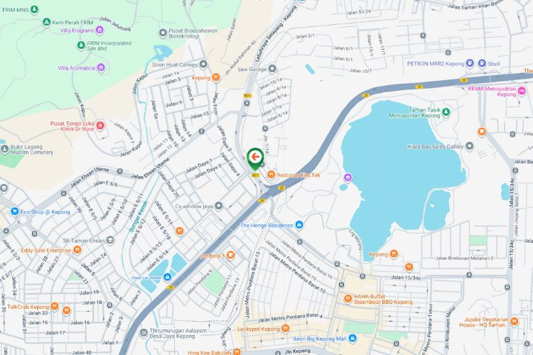 Map - Free Standing Billboard at Lebuhraya Selayang - Kepong, Taman Kepong Indah, Sungai Buloh, Selangor