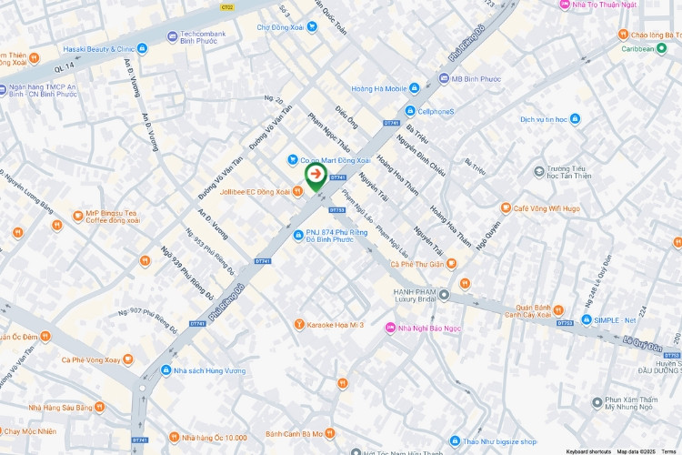 Map- Horizontal Wallscape Billboard at 902 Phu Rieng Do, Binh Phuoc Ward, Dong Nai