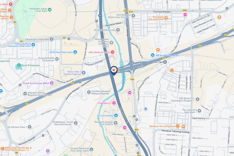 Map - Vertical Digital Screen Billboard at ELITE Highway, Shah Alam, Selangor (C)