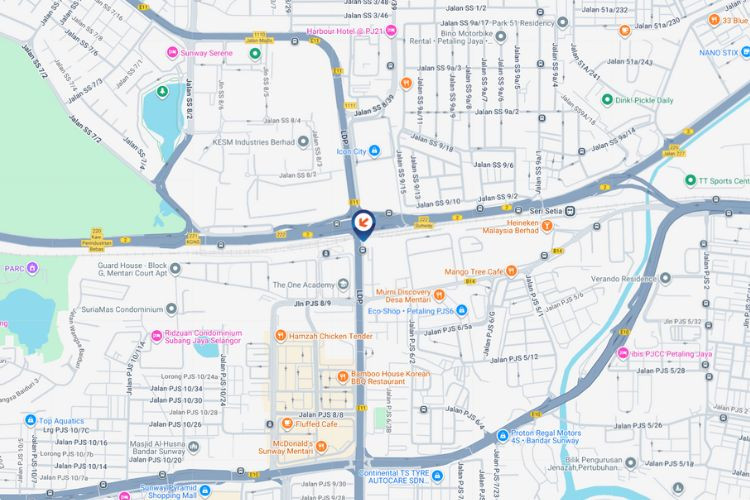 Map - Vertical Digital Screen Billboard at LDP - PJ Icon 2, Petaling Jaya, Selangor (B)