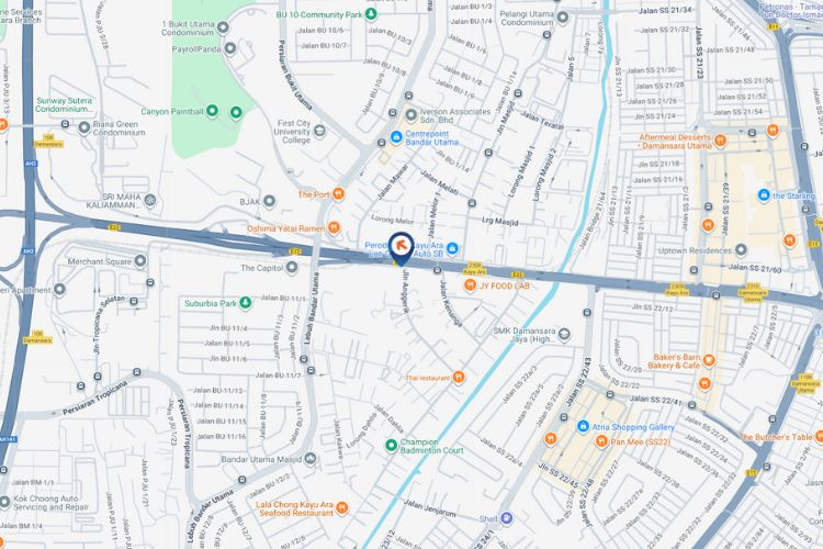 Map - Vertical Digital Screen Billboard at SPRINT Highway, Kayu Ara, Petaling Jaya, Selangor