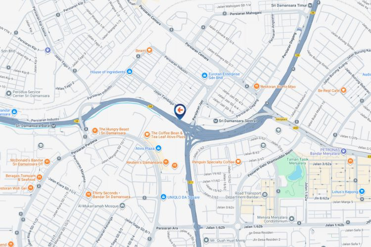 Map - Vertical Digital Screen Billboard at MRR2 - Sri Damansara, Sungai Buloh, Selangor