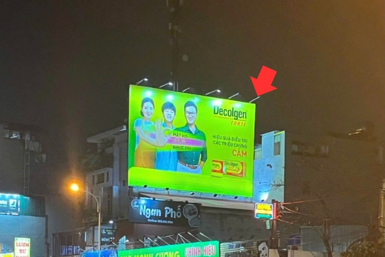 Night view- Wallscape Billboard at 51 Co Linh, Long Bien, Ha Noi City