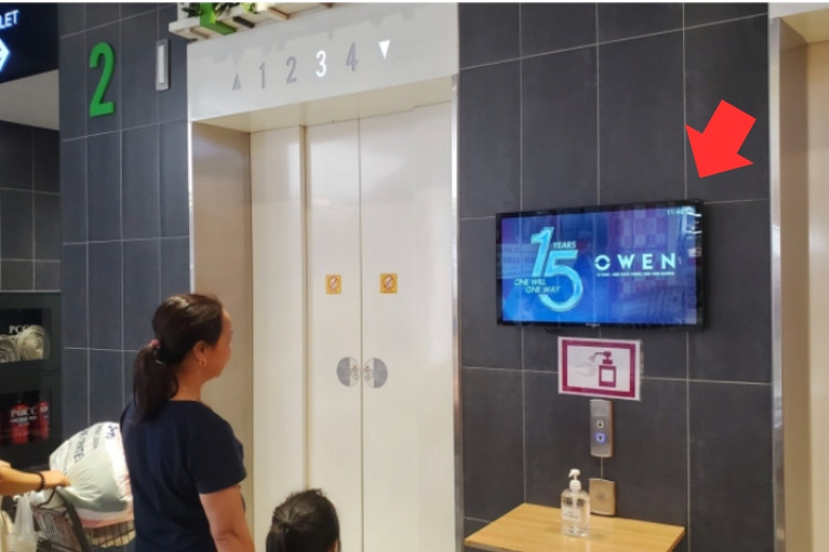 Horizontal view-  LED Wall Cladding Billboard at 27 Co Linh, Ha Noi City (Aeon Mall Long Bien)