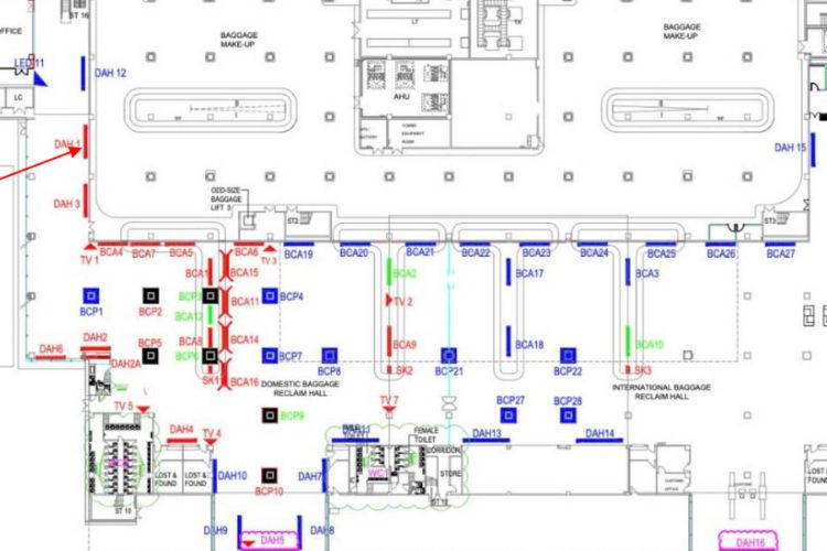 Map - Horizontal Light Box Billboard at Phu Quoc International Airport, Phu Quoc, An Giang (Domestic Arrivals Isolation Area)