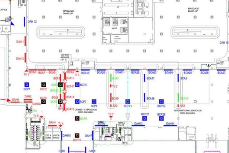 Map - Panel Horizontal Light Box Billboard at Phu Quoc International Airport, Phu Quoc, An Giang (Domestic Arrivals Area)