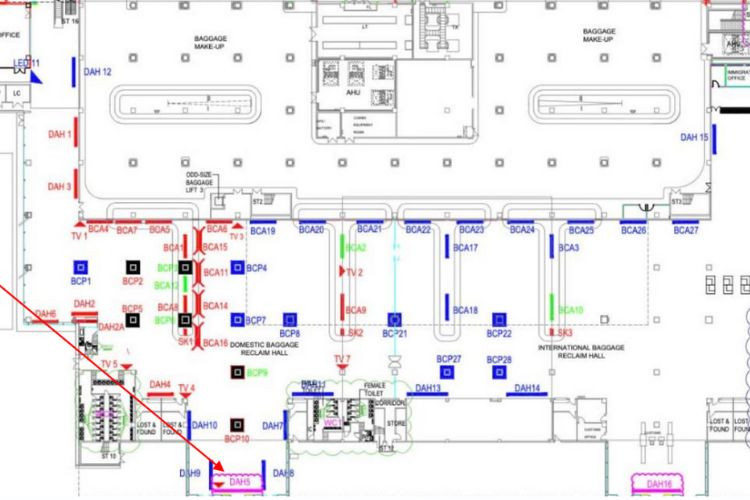 Map -  Horizontal Light Box Billboard at Phu Quoc International Airport, Phu Quoc, An Giang (Domestic Arrivals Isolation Area)