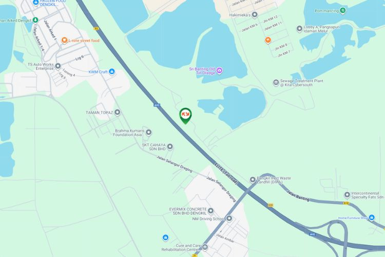 Map - Vertical Unipole Billboard at ELITE Highway KM30, Dengkil, Selangor