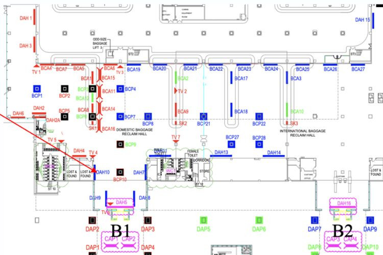 Map -  Horizontal Light Box Billboard at Phu Quoc International Airport, Phu Quoc, An Giang (Domestic Arrivals Isolation Area)