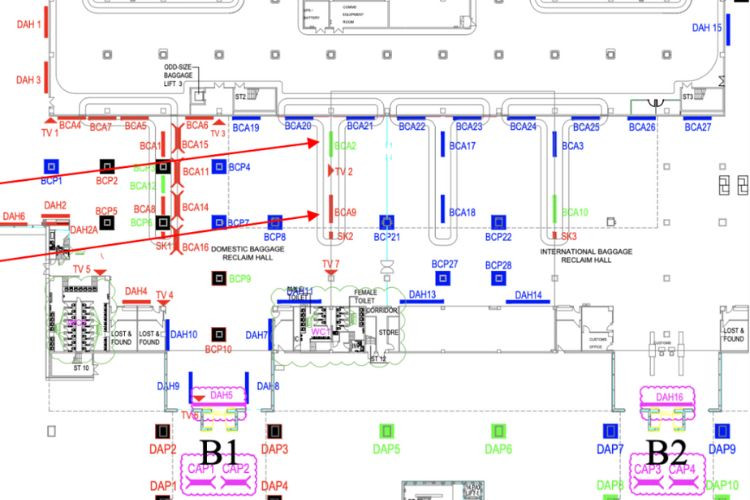 Map - Horizontal Light Box Billboard at Phu Quoc International Airport, Phu Quoc, An Giang (Baggage Carousel No. 02, Domestic Arrivals Isolation Area)