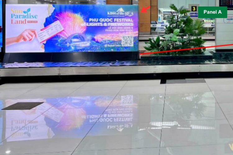 2 Panel Horizontal Light Box Billboard at Phu Quoc International Airport, Phu Quoc, An Giang (Baggage Carousel No. 04, International Arrivals Isolation Area)