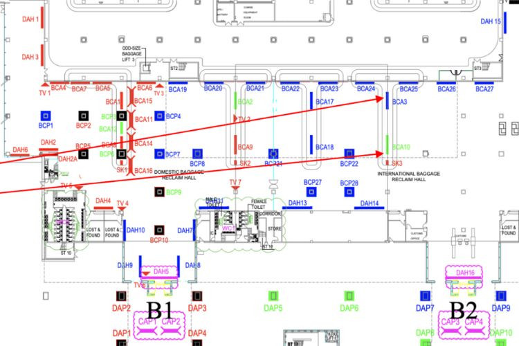 Map - Horizontal Light Box Billboard at Phu Quoc International Airport, Phu Quoc, An Giang (Baggage Carousel No. 04, International Arrivals Isolation Area)