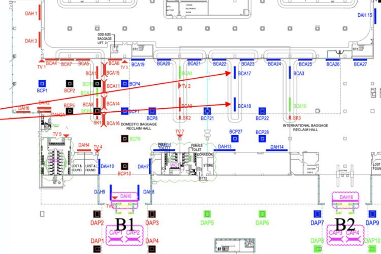 Map - Horizontal Light Box Billboard at Phu Quoc International Airport, Phu Quoc, An Giang (Baggage Carousel No. 03, International Arrivals Isolation Area)