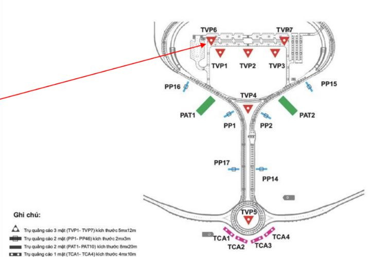 Map -  Horizontal Unipole Billboard at Phu Quoc International Airport, Phu Quoc, An Giang (Right side of the terminal)