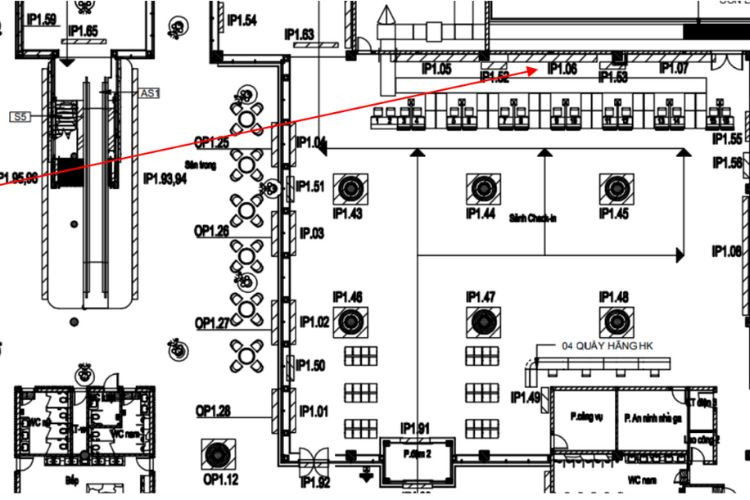 Map - Horizontal Light Box Billboard at Phu Cat Airport, Phu Cat Ward, Gia Lai (Behind the check-in counters, Departures Terminal)