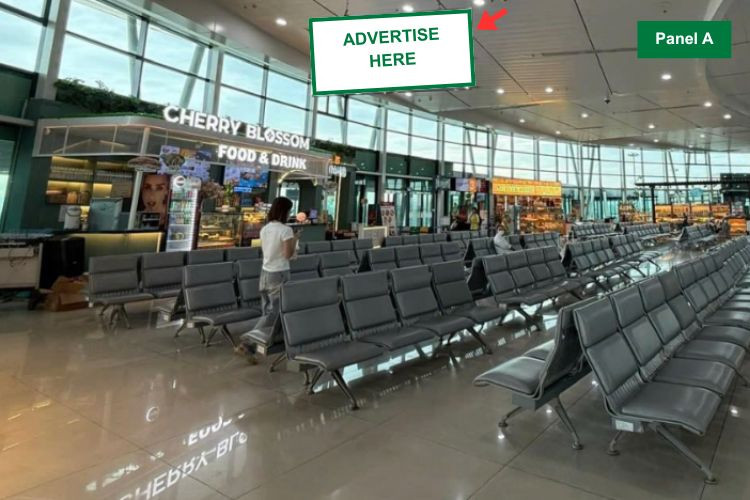 2 Sided Horizontal Hoarding pano Billboard at Phu Cat Airport, Phu Cat Ward, Gia Lai (Departure lounge side)