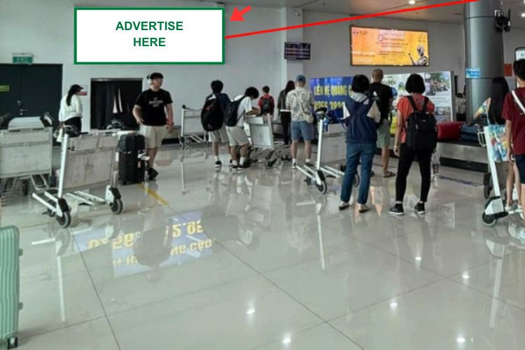 1 Panel Horizontal Wall-mounted Pano Billboard at Phu Cat Airport, Phu Quoc, Gia Lai (Baggage Carousel No. 02 Area, Arrivals Terminal)