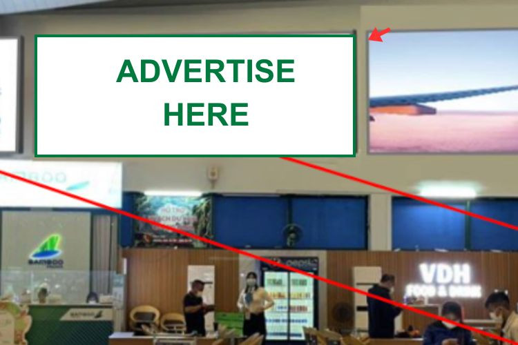1 Panel Horizontal Wall-mounted Pano Billboard at Dong Hoi Airport, Dong Thuan Ward, Quang Tri (IP 1.11 Level 1, airline ticketing area, to the right of the arrivals exit, shared public hall for both departures and arrivals)