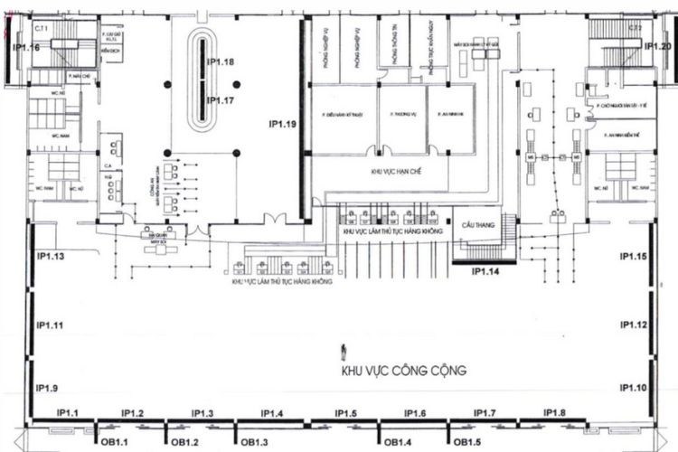 Map - Horizontal Wall-mounted Pano Billboard at Dong Hoi Airport, Dong Thuan Ward, Quang Tri (IP 1.4, Level 1, in the public hall for both departures and arrivals)