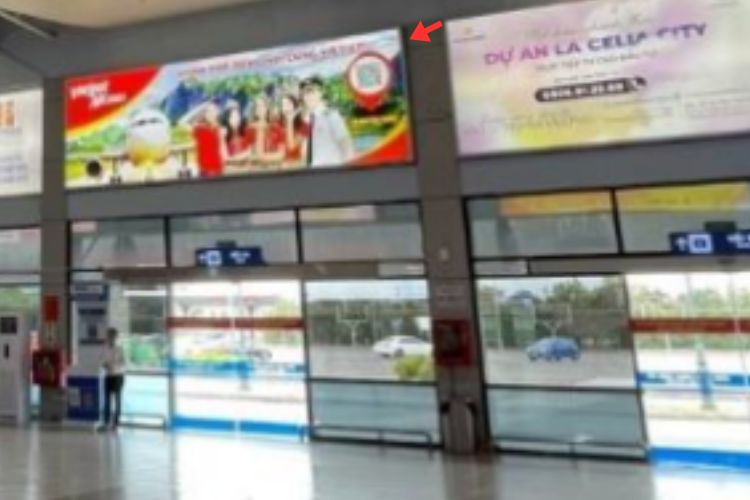 1 Panel Horizontal Wall-mounted Pano Billboard at Dong Hoi Airport, Dong Thuan Ward, Quang Tri (IP 1.6, Level 1, in the public hall for both departures and arrivals)