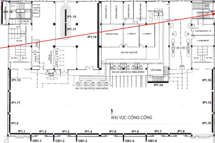 Map - Horizontal Wall-mounted Pano Billboard at Dong Hoi Airport, Dong Thuan Ward, Quang Tri (departure lounge)