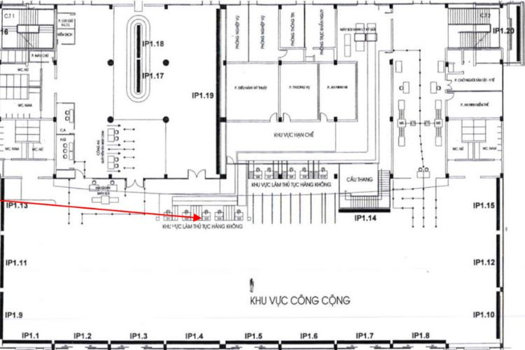 Map - Horizontal Wall-mounted Pano Billboard at Dong Hoi Airport, Dong Thuan Ward, Quang Tri (Terminal lobby area – glass wall at the level-1 void, above the check-in counter area)