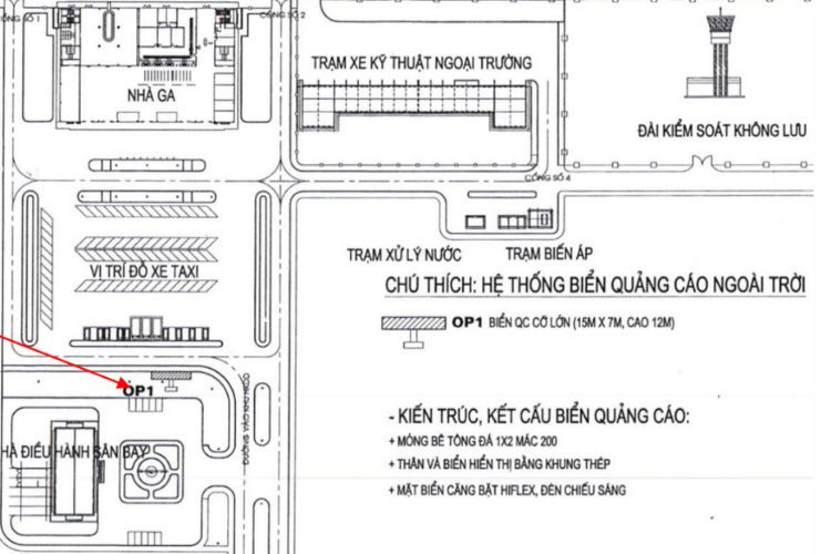 Map - Horizontal Unipole Billboard at Dong Hoi Airport, Dong Thuan Ward, Quang Tri (opposite the terminal)
