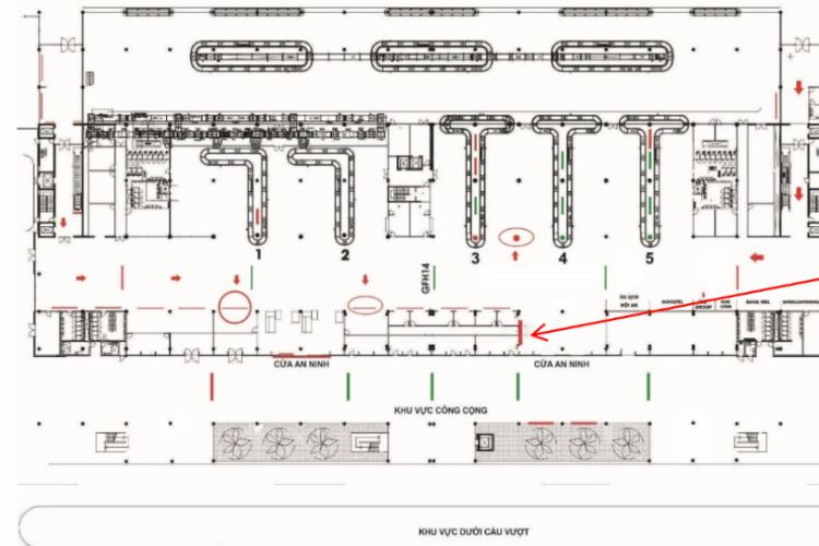 Map - Vertical Light Box Billboard at Da Nang International Airport, Hoa Cuong Ward, Da Nang City (next to Gate A4, domestic arrival restricted area)