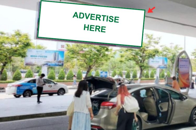 2 Sided Horizontal Hoarding pano Billboard at Da Nang International Airport, Hoa Cuong Ward, Da Nang City (OP.47, hung under the overpass, opposite the domestic terminal)