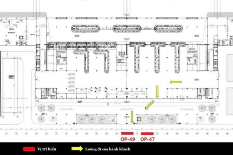 Map - Horizontal Hoarding pano Billboard at Da Nang International Airport, Hoa Cuong Ward, Da Nang City (OP.47, hung under the overpass, opposite the domestic terminal)