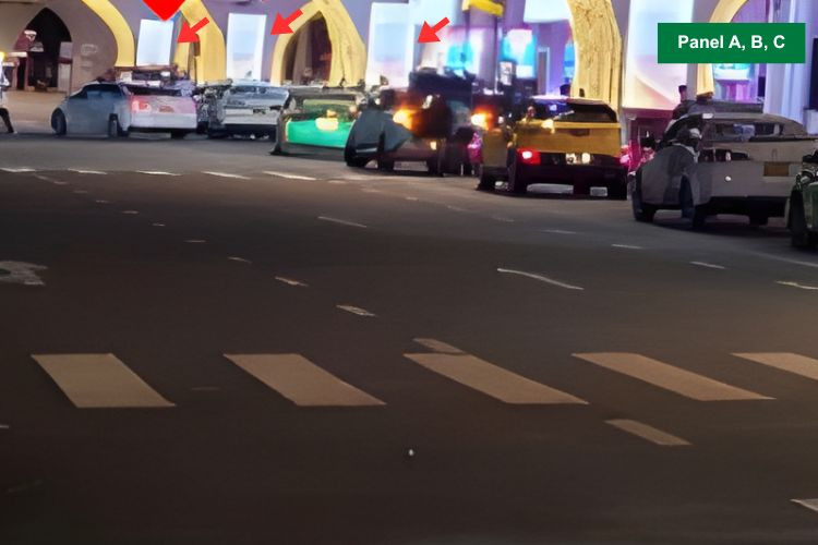 Panel A,B,C - Vertical Wall-mounted Pano Billboard at Da Nang International Airport, Hoa Cuong Ward, Da Nang City (at the base of the arrival overpass, directly opposite the domestic terminal)