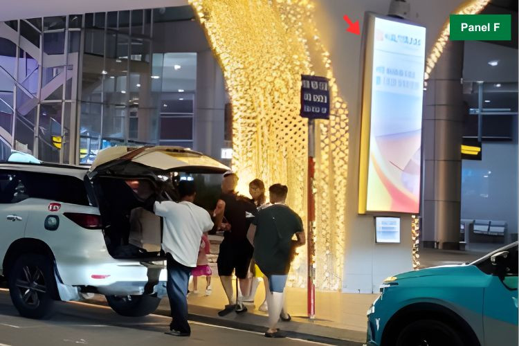 Panel F - Vertical Wall-mounted Pano Billboard at Da Nang International Airport, Hoa Cuong Ward, Da Nang City (at the base of the arrival overpass, directly opposite the domestic terminal)