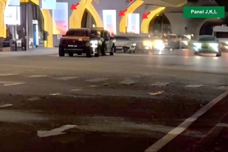 Panel J,K,L - Vertical Wall-mounted Pano Billboard at Da Nang International Airport, Hoa Cuong Ward, Da Nang City (at the base of the arrival overpass, directly opposite the domestic terminal)