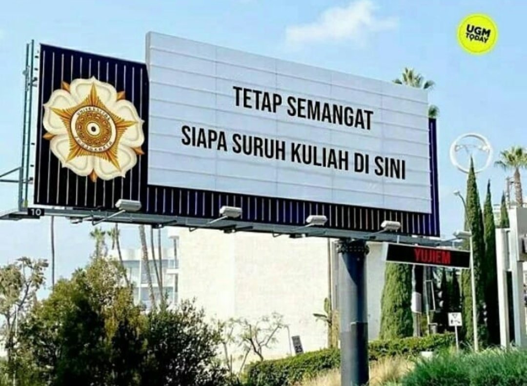 Mock Billboard UGM Lucu Area UGM Yogyakarta Indonesia