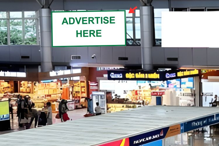 1 Panel Horizontal Wall-mounted Pano Billboard at Cam Ranh International Airport, Bac Cam Ranh Ward, Khanh Hoa (IP06, Level 1 area, passenger exit of the Domestic Arrivals Terminal)