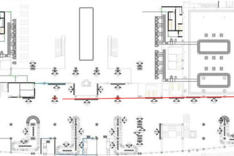 Map -  Vertical Cast Column Billboard at Cam Ranh International Airport, Bac Cam Ranh Ward, Khanh Hoa (On the two passenger exit doors of the Domestic Arrivals Terminal)