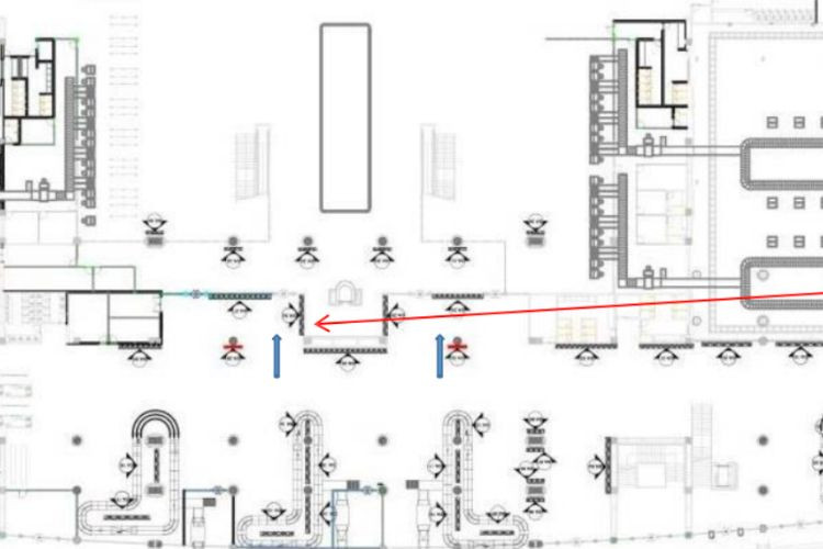 Map -  Horizontal Wall-mounted Pano Billboard at Cam Ranh International Airport, Bac Cam Ranh Ward, Khanh Hoa (On the two passenger exit doors of the Domestic Arrivals Terminal)