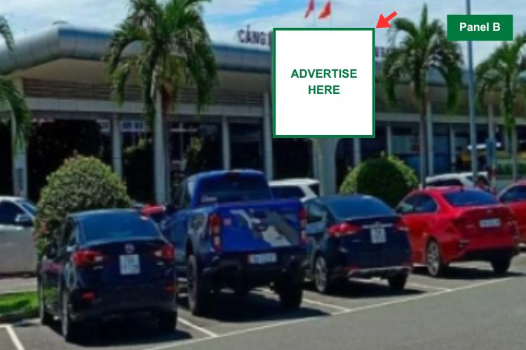 Panel B -  Horizontal Unipole Billboard at Cam Ranh International Airport, Bac Cam Ranh Ward, Khanh Hoa (Parking lot opposite the Domestic Terminal)