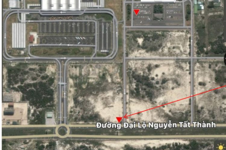 Map -  Horizontal Unipole Billboard at Cam Ranh International Airport, Bac Cam Ranh Ward, Khanh Hoa (Intersection of Nguyen Tat Thanh and the entrance/exit road to Cam Ranh Airport)