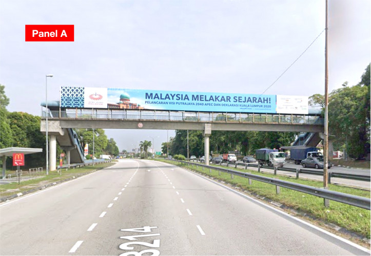 2 Sided Overhead Bridge Billboard at Jalan Subang, Shah Alam, Selangor