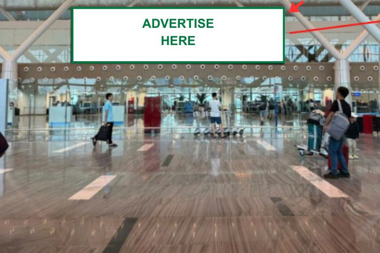 1 Panel Horizontal Airport LED Screen Billboard at Tan Son Nhat International Airport, Tan Son Hoa Ward, Ho Chi Minh City (Level 3, glass wall area in front of the security screening entrance, Departures Terminal, Terminal T3)