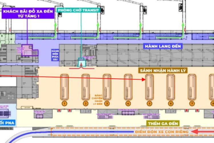 Map - Horizontal Airport LED Screen Billboard at Tan Son Nhat International Airport, Tan Son Hoa Ward, Ho Chi Minh City (Level 2, Baggage Carousel No. 05 Area, Domestic Arrivals Terminal, Terminal T3)