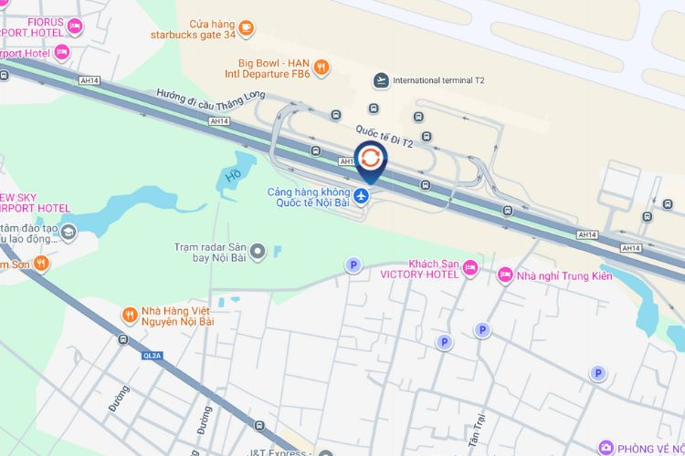Map - Horizontal Airport LED Screen Billboard at Noi Bai International Airport, Noi Bai Ward, Ha Noi City (Level 3, Zone D, below the signboard leading to the airline business lounges, Domestic Departures Terminal)
