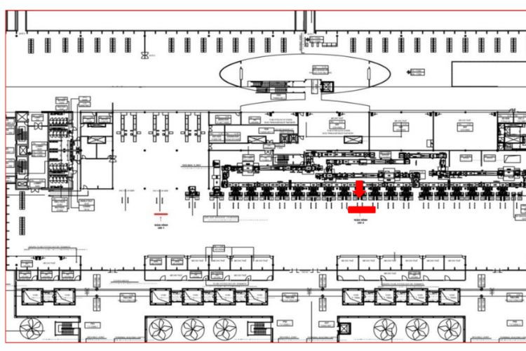 Map - Horizontal Airport LED Screen Billboard at Da Nang International Airport, Hoa Cuong Ward, Da Nang City (Central area of the Domestic Departures check-in hall)