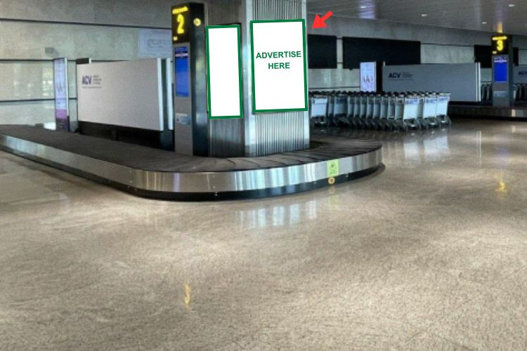 4 Sided Horizontal Airport LED Screen Billboard at Phu Bai International Airport, Phu Bai Ward, Hue City (DA16, at the beginning of Baggage Carousel No. 2, Domestic Arrivals Area)