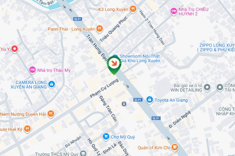 Map - Horizontal Wallscape Billboard at 1761 Tran Hung Dao, Long Xuyen Ward, An Giang