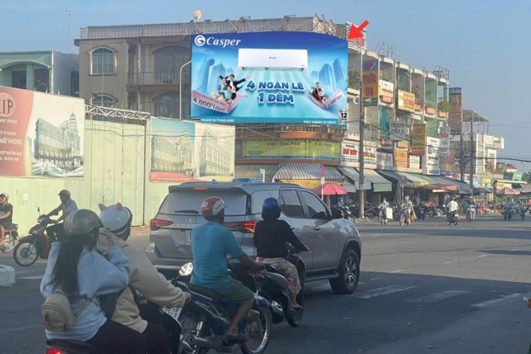 Day view - Horizontal Wallscape Billboard at 97 Ly Thuong Kiet, Cao Lanh Ward, Dong Thap