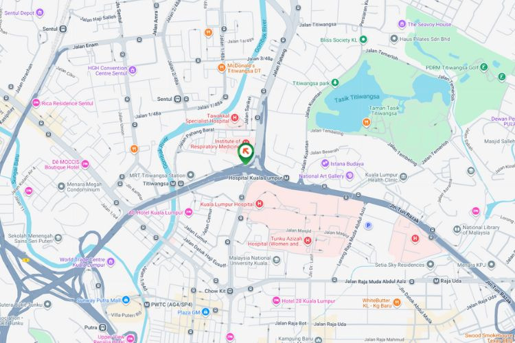 Map - Overhead Bridge Billboard at Bulatan Jalan Pahang, Kuala Lumpur