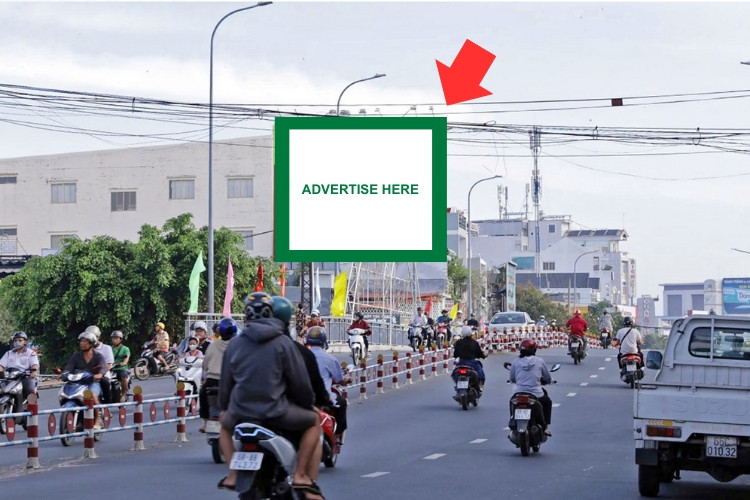 1 Panel Horizontal Wallscape Billboard at 132A Hung Vuong, Ninh Kieu Ward, Can Tho City (Nhi Kieu Bridge)